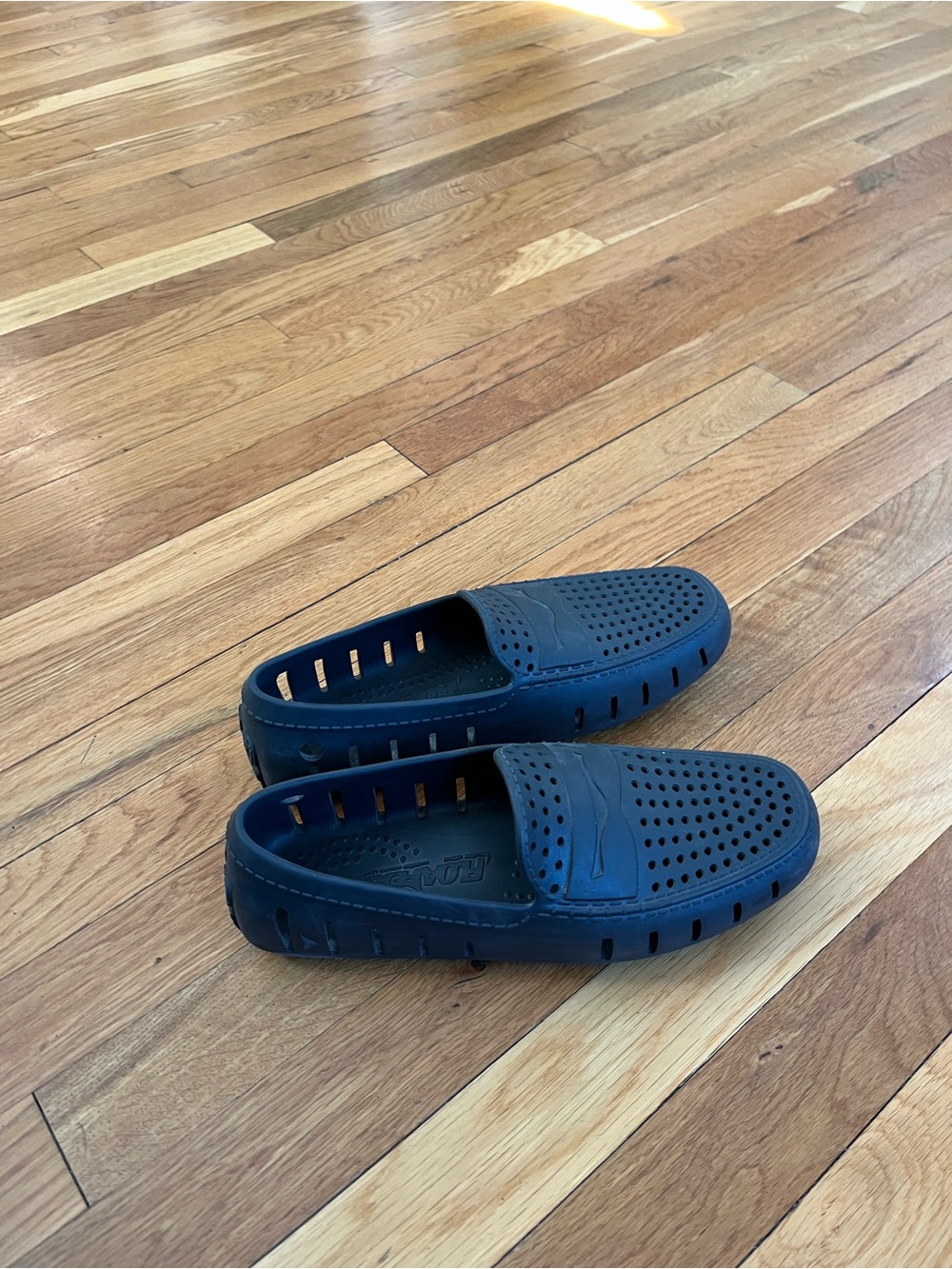 Perforated black Slip-On Loafers for Men